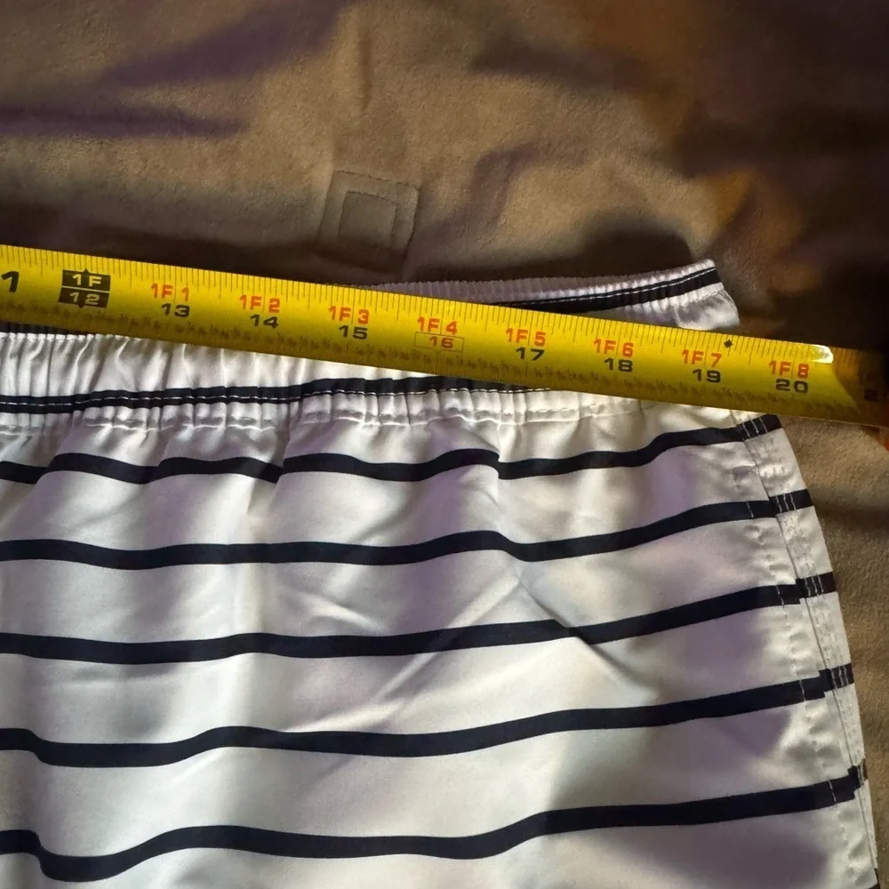 Cremieux Nautical Star and Stripe Men's Swim Shorts - Navy and White